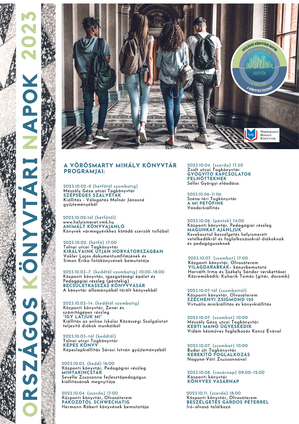 Kötetbemutatók, beszélgetések – fehérvári programok az Országos Könyvtári Napokon